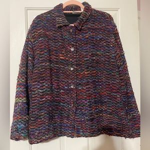 Chicos size 3 multicolor shirt jacket.